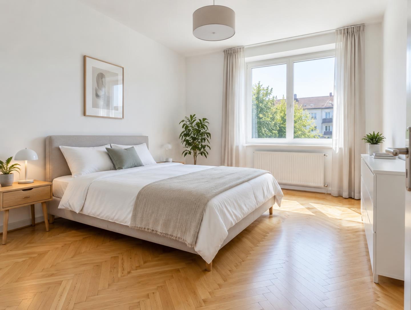 Schlafzimmer nach der Renovierung