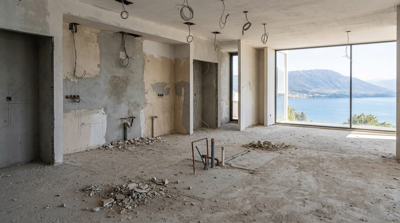 Offene Küche vor der Renovierung