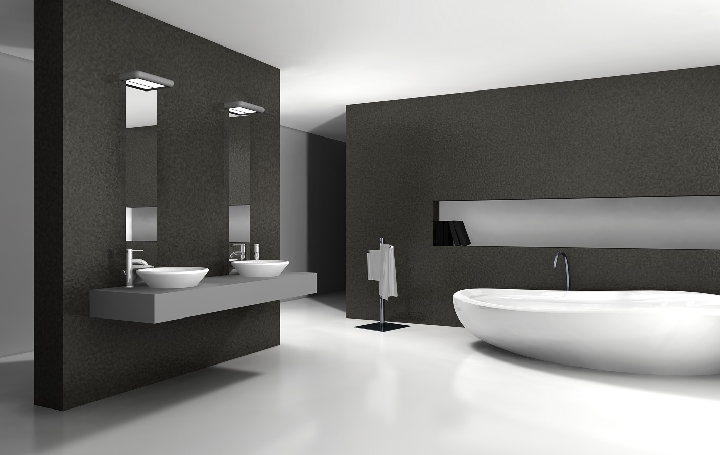 Modernes Badezimmer nach der Renovierung
